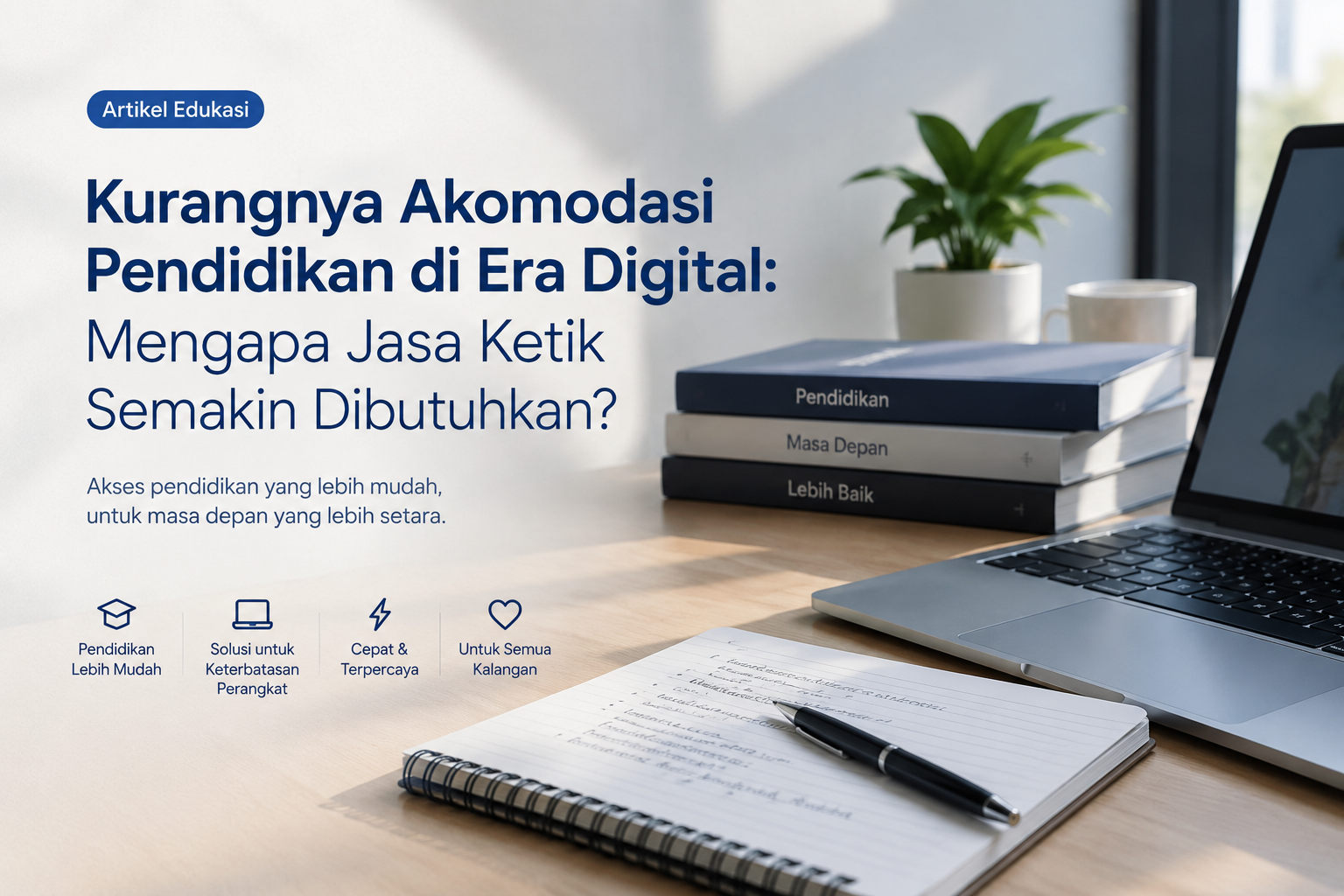 Mahasiswa menggunakan jasa ketik online untuk tugas kuliah